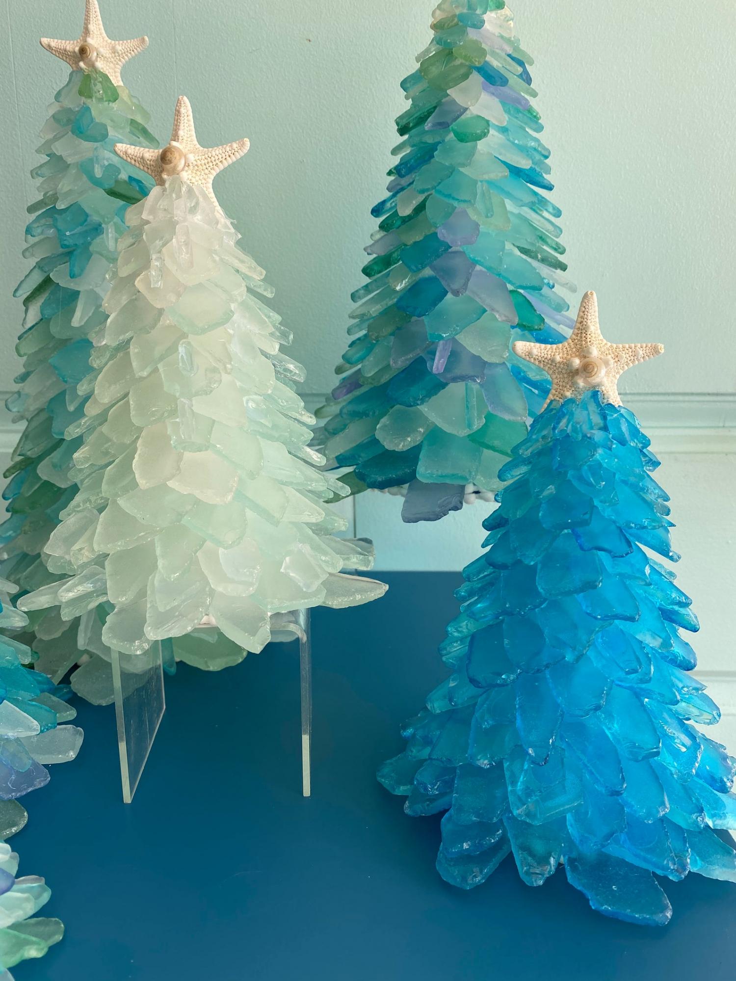 These Beautiful Sea Glass Christmas Trees Will Give Your Christmas a Tropical Feel