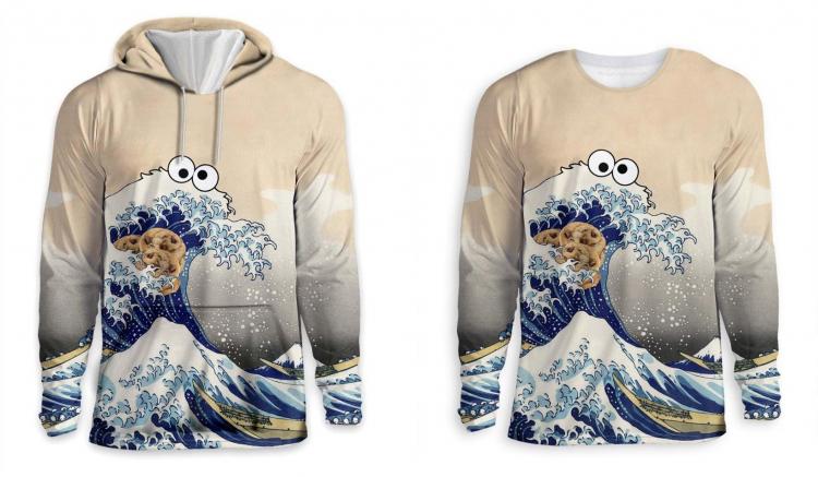 cookie monster wave hoodie