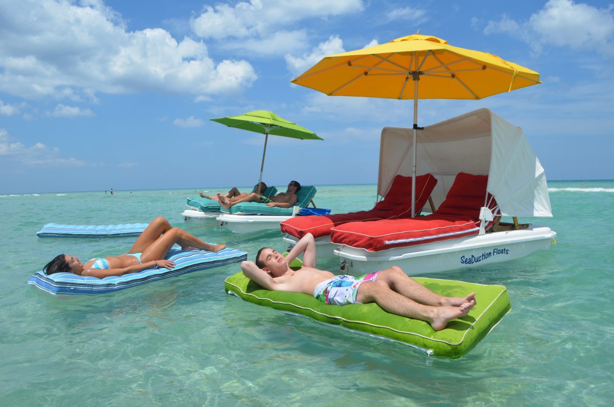 floating pool cabana