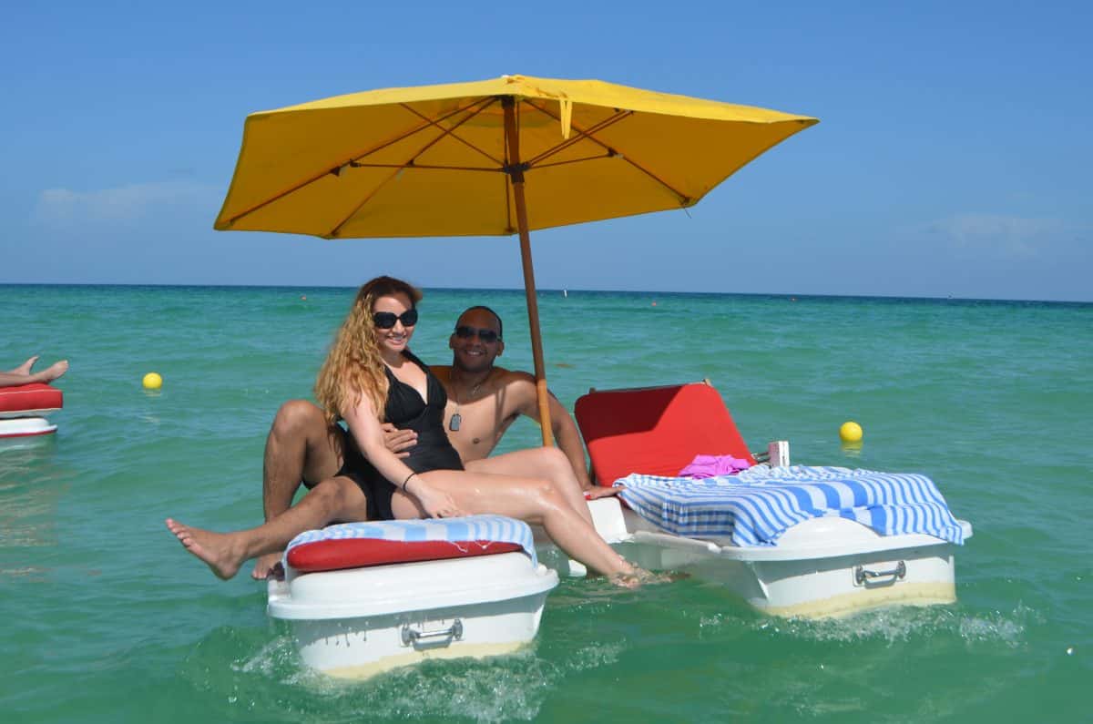 Seaduction Floats - Floating Cabana Chairs With umbrella and canopy