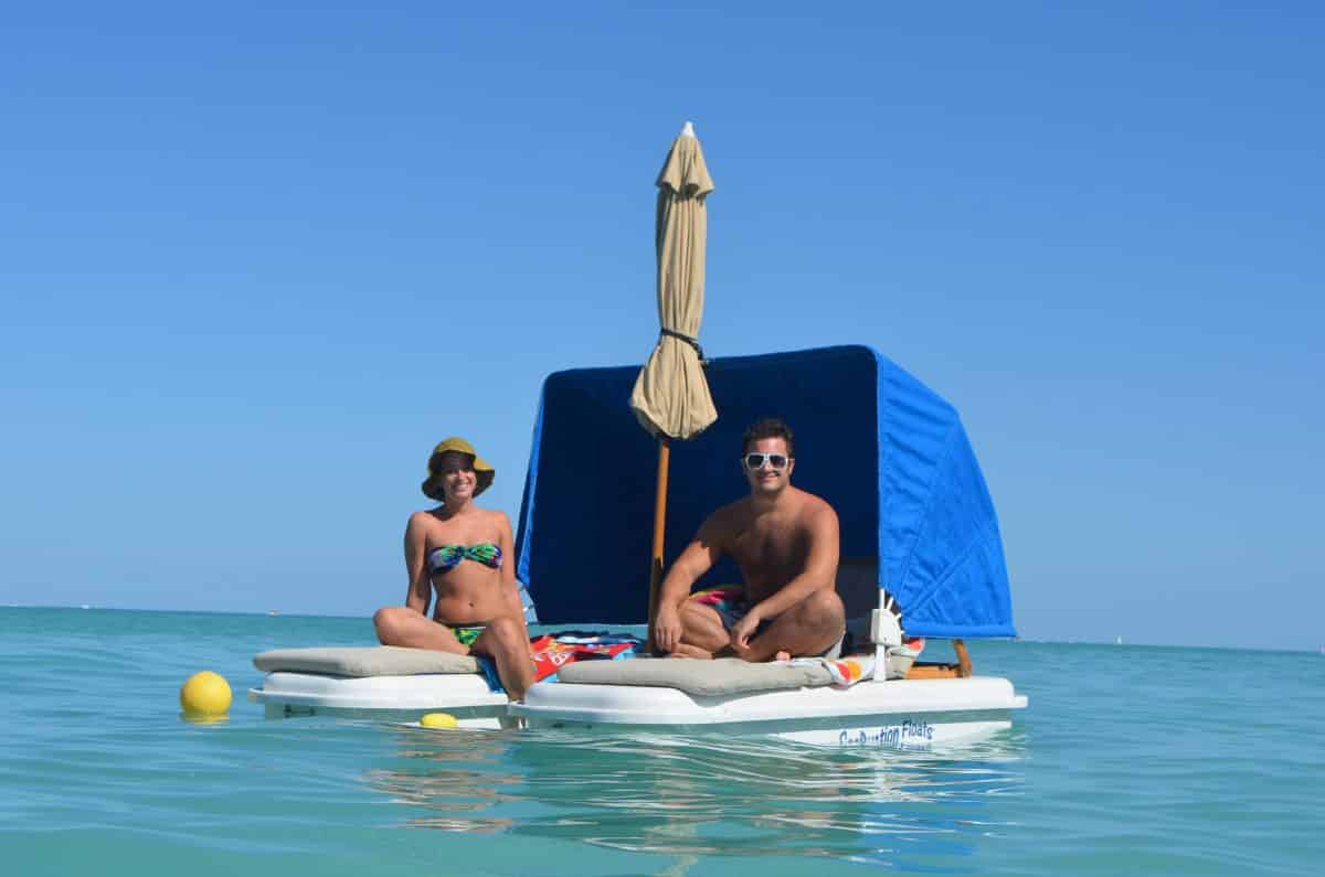Seaduction Floats - Floating Cabana Chairs With umbrella and canopy