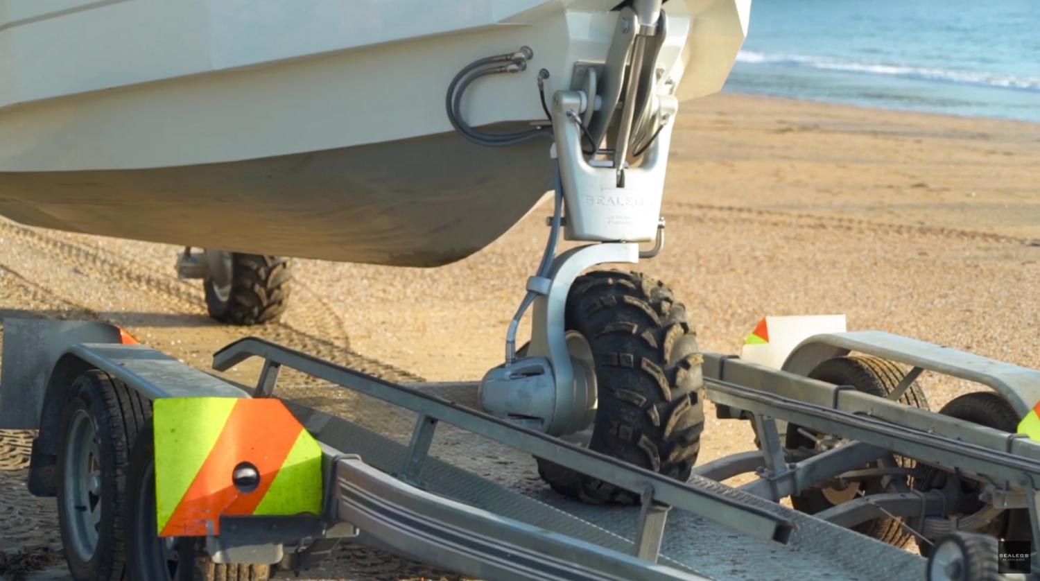 Sealegs Amphibious Boats Feature 3 Retractable Wheels To Get In and Out Of Water