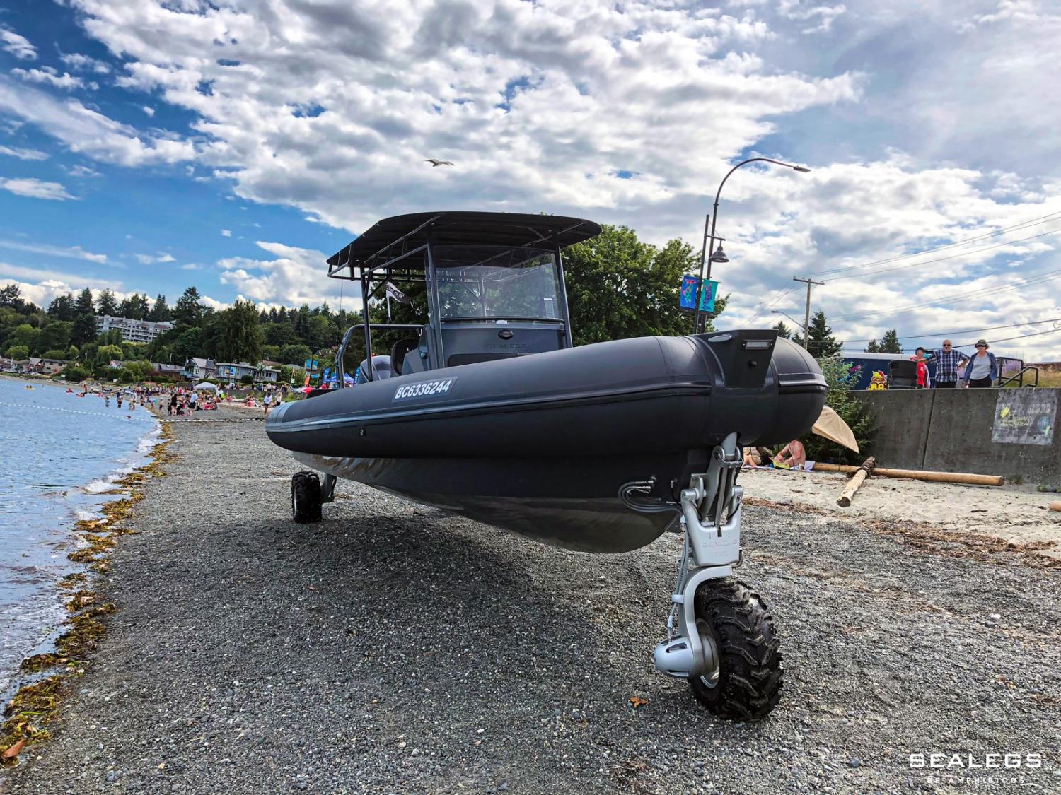 Sealegs Amphibious Boats Feature 3 Retractable Wheels To Get In and Out