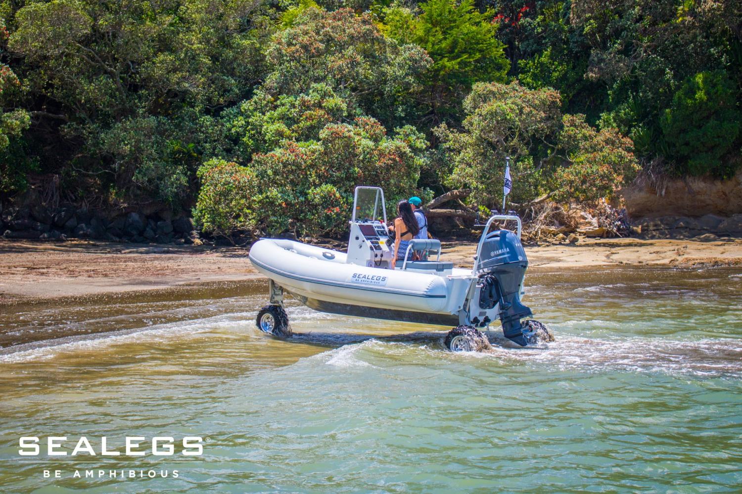 Sealegs Amphibious Boats Feature 3 Retractable Wheels To Get In and Out