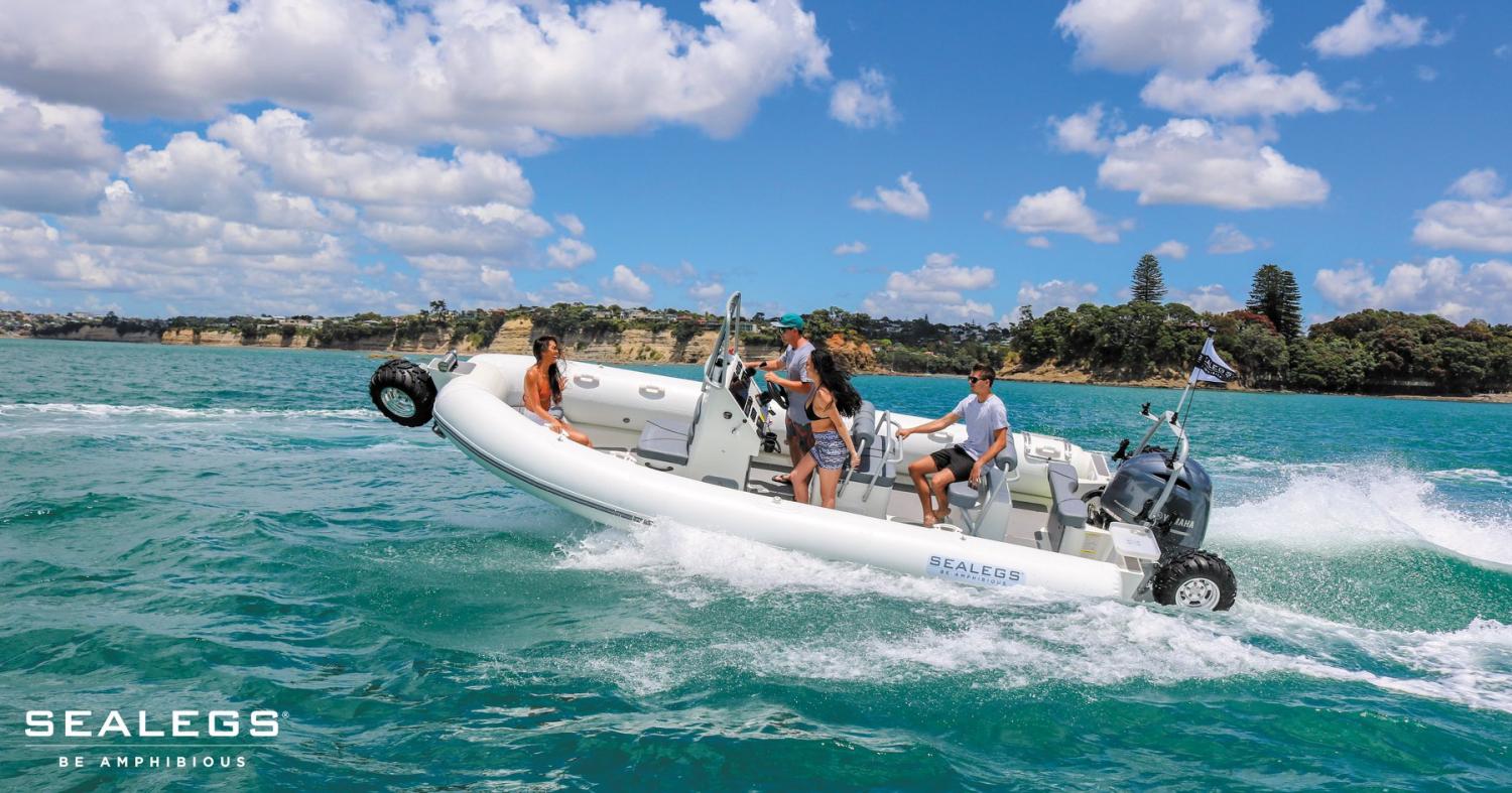 Sealegs Amphibious Boats Feature 3 Retractable Wheels To Get In and Out