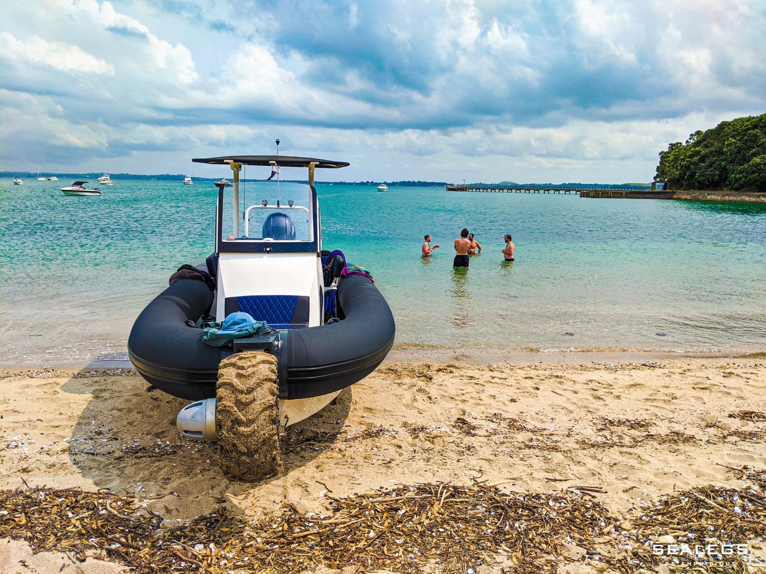 Sealegs Amphibious Boats Feature 3 Retractable Wheels To Get In and Out