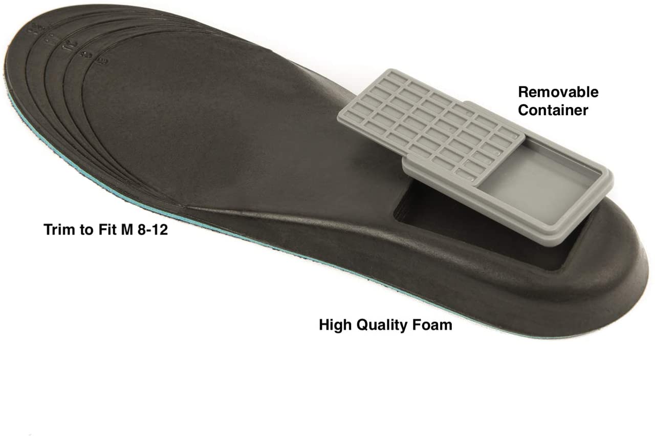 Secret Storage Shoe Insoles - Shoe insoles with storage stash container