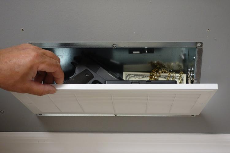QuickSafe Wall Vent Safe - HVAC Vent Secret Stash Safe - RFID Security Card Vent Safe