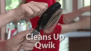 Qwik-Clean Hair Brush - Self-Cleaning Hair Brush - Pull Back Release Hairs