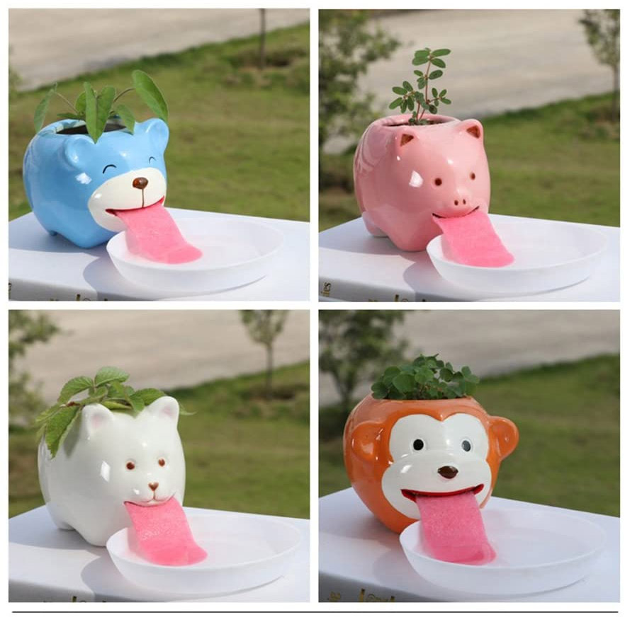 Drinking Animal Planters - Slurp up water through their tongues