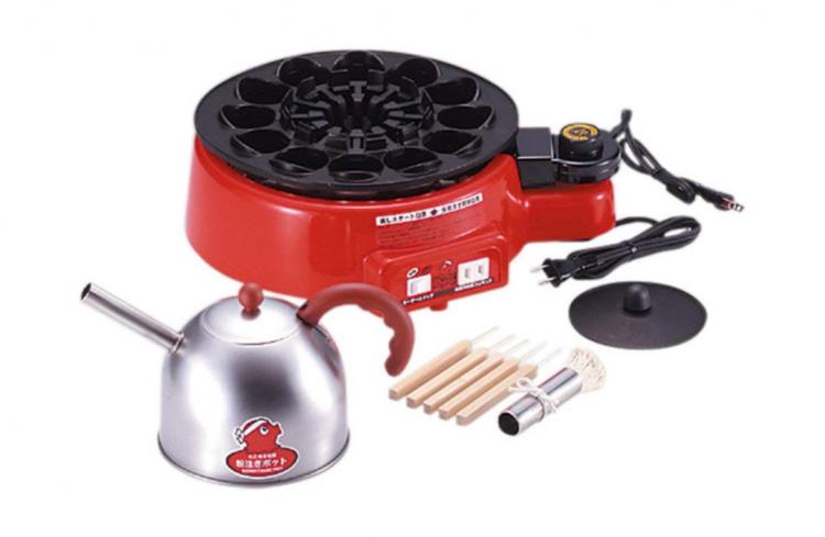 Self-Turning Takoyaki Machine Automatically Flips Food While Cooking - Automatic flipping Japanese ball cooker
