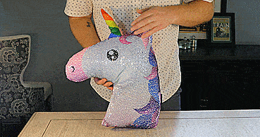 Sequin Unicorn Pillow - Color changing reversible unicorn pillow