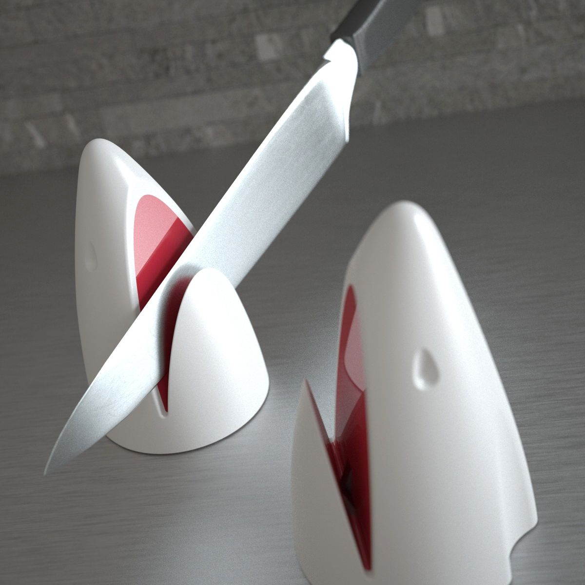 Shark Knife Sharpener - JAWS shark shaped kitchen knife sharpener