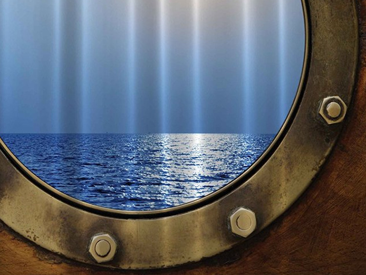 Ship Porthole Shower Curtain