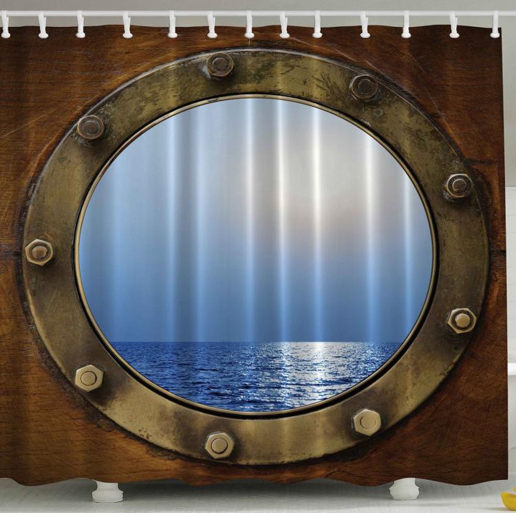 Ship Porthole Shower Curtain