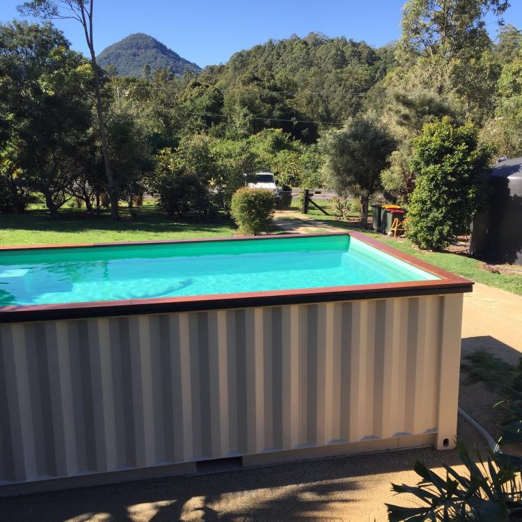 shipping container pool inground