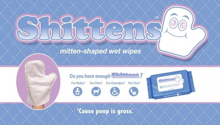 Shittens - Mitten shaped wet wipes - Glove shaped baby wipes