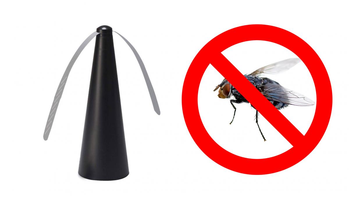Genius Automatic Fly Repelling Fan Keeps Bugs Out Of Your Food While Eating Outdoors - Shooaway Automatic fly trap fan