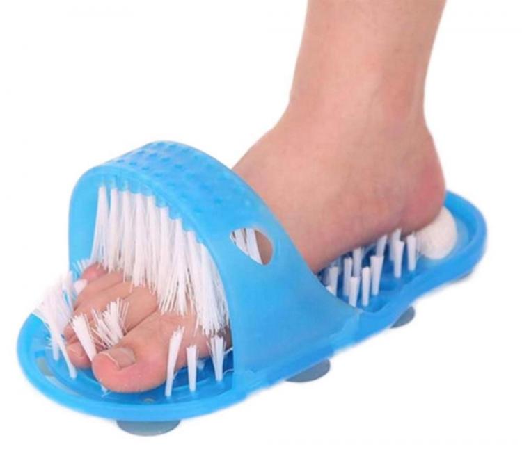 Shower Feet Hands-Free Shower Foot Scrubber - Scrub feet in shower without bending over