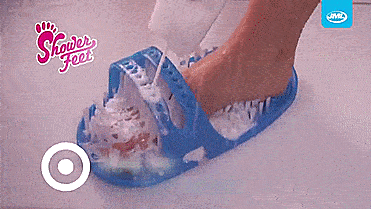 Shower Feet Hands-Free Shower Foot Scrubber - Scrub feet in shower without bending over
