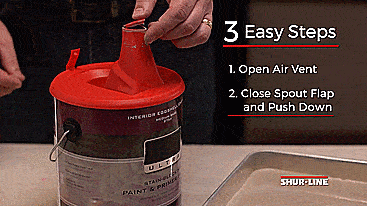 Shur-Line Easy-Pour Paint Can Lid - Silicone paint can lid prevents messes while pouring