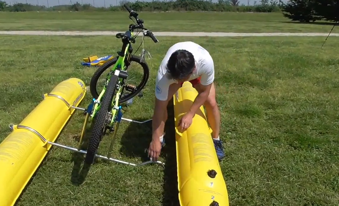 The ShuttleBike Turns Your Bicycle Into a Pontoon Boat