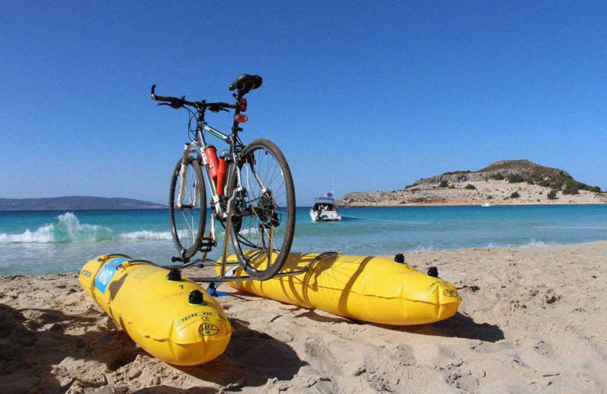 The ShuttleBike Turns Your Bicycle Into a Pontoon Boat