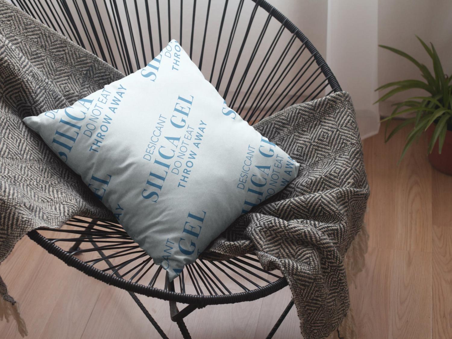 Silica Gel Packet Throw Pillow  Home Decor at Friends NYC in Brooklyn