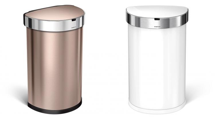 Simplehuman Modern Trash Can Has Auto-Opening Sensor and Holds Extra Bags  Inside Of It