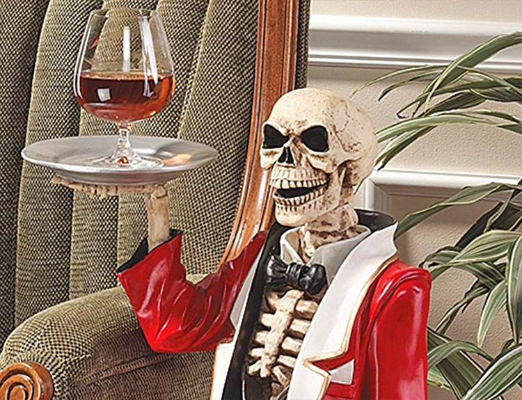 Skeleton Butler Side Table - Bones the butler drink holder resin table
