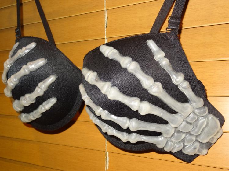 Skeleton Hands Bra Halloween Costume