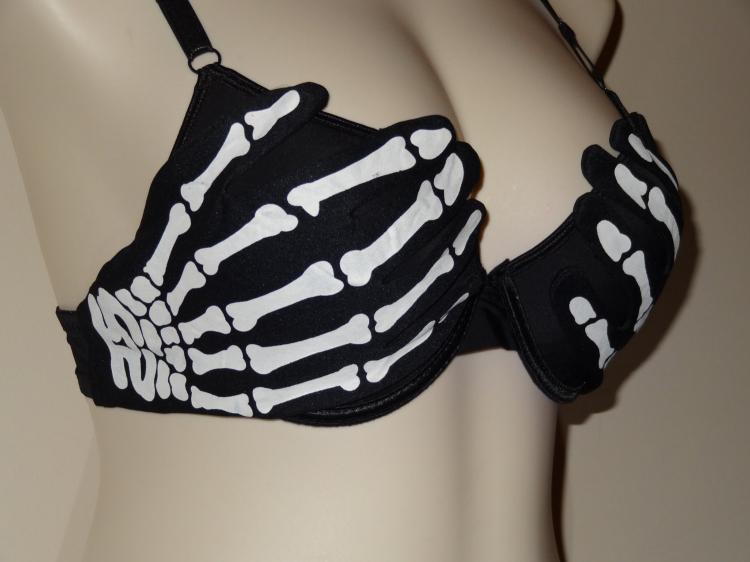 Create a striking DIY Skeleton Hand Bra effortlessly.