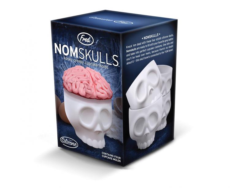 Skeleton Head Cupcake Molds - Brain Cupcakes