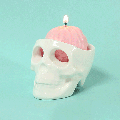 Crying Skull Candles - GIF