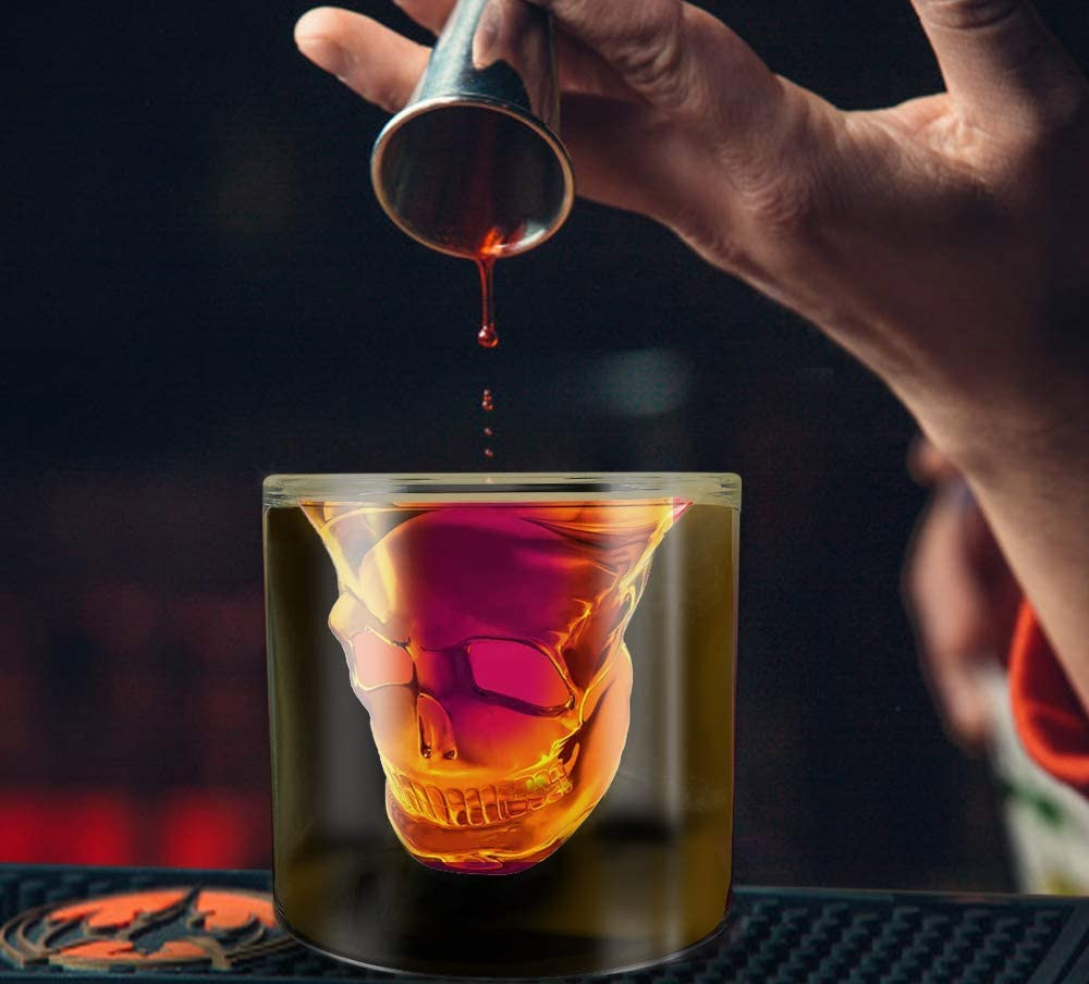 Skull Shaped Cocktail Glass For Halloween - Human Skull coffee glass