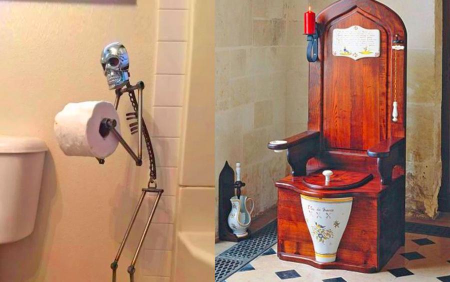 Skeleton Toilet Paper Holder - Toilet Throne For King