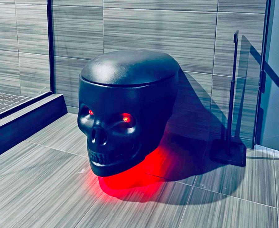 Skull Toilet With LED Lights