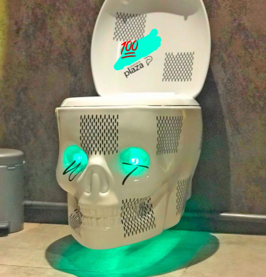 This Skull Toilet Has Built-In LED Lights For a Quick Release Of Your Demons