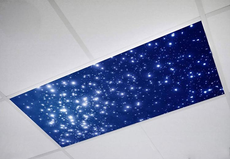 Sky Panel Light Fixture Cover - Bright blue sky office lights cover
