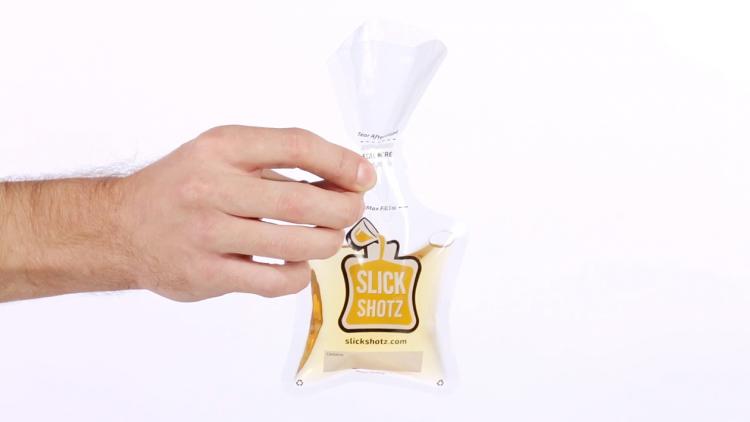 Slick Shotz Sealable Plastic Bladder Flasks For Smuggling Booze In
