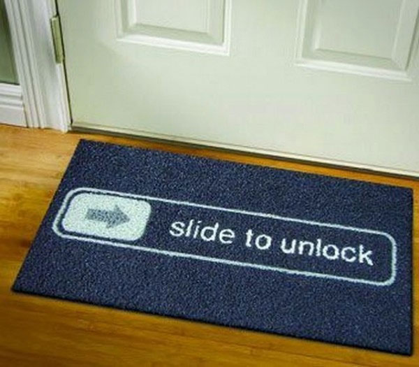 Slide To Unlock Doormat
