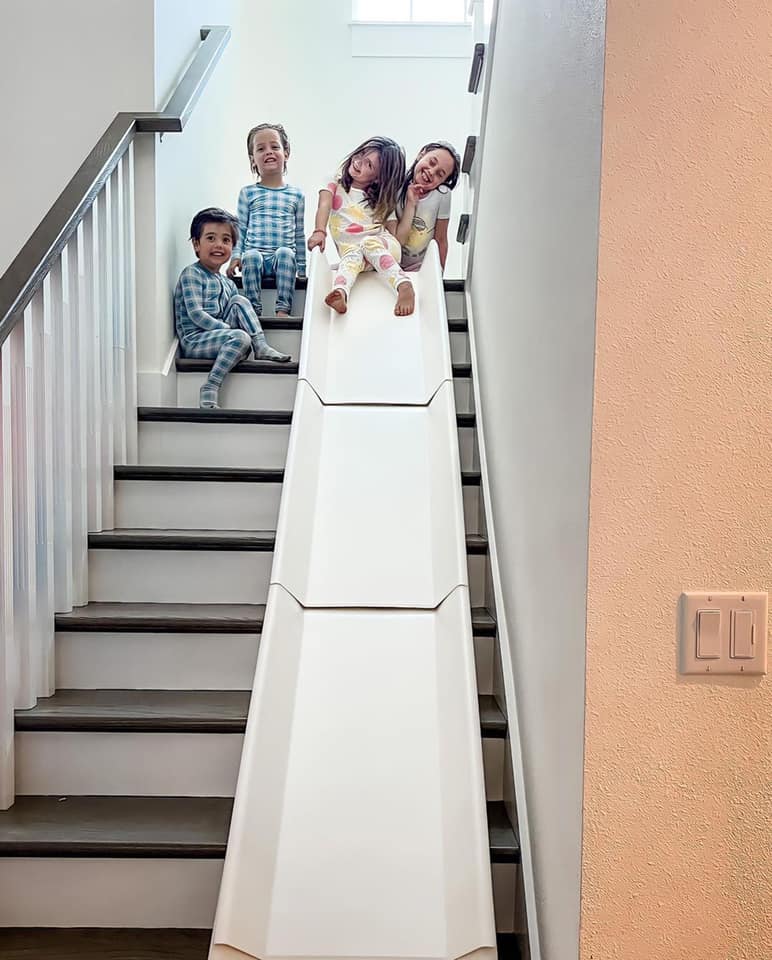Stairs slide turns your staircase into a giant slide