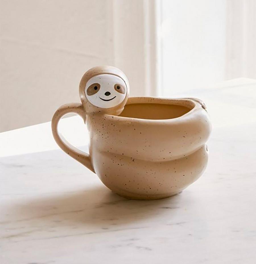 This Sloth Shaped Coffee Mug Is The Cutest Way To Drink Your