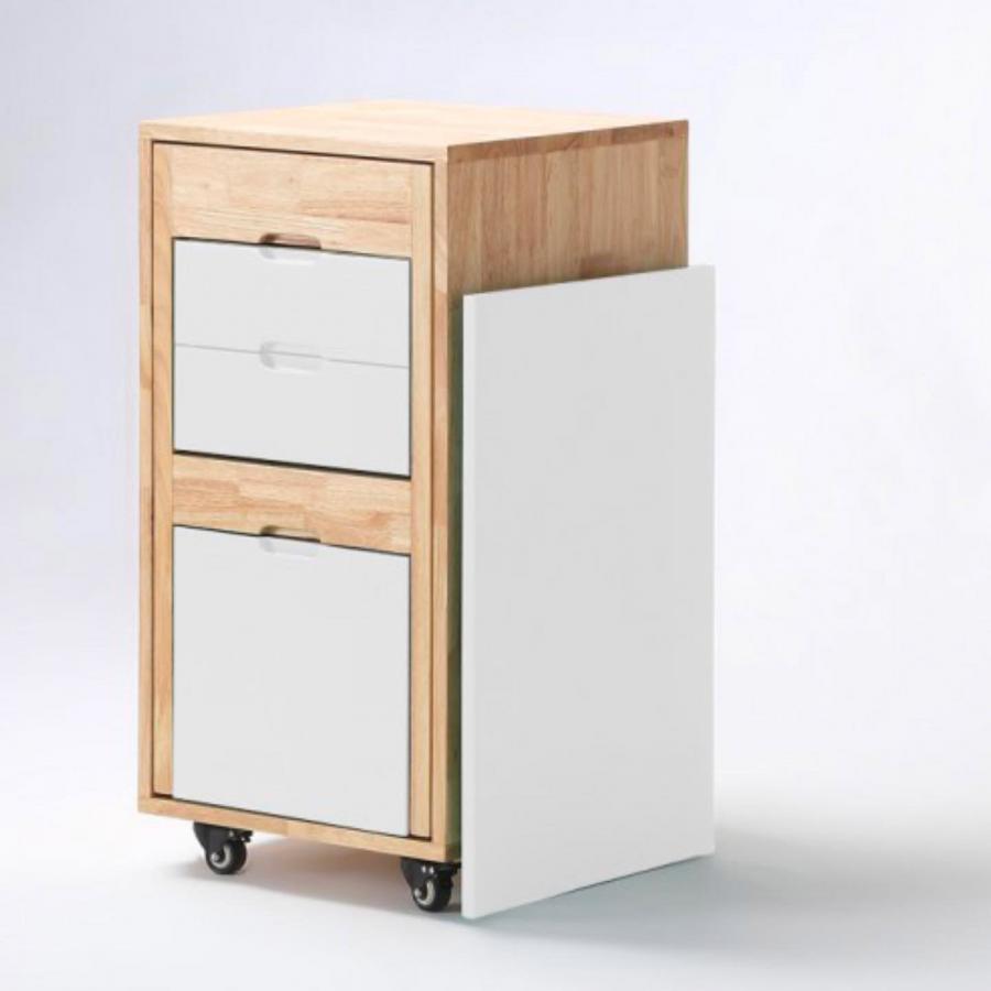 Transforming Cabinet Turns Into Tiny Desk With a Hidden Chair