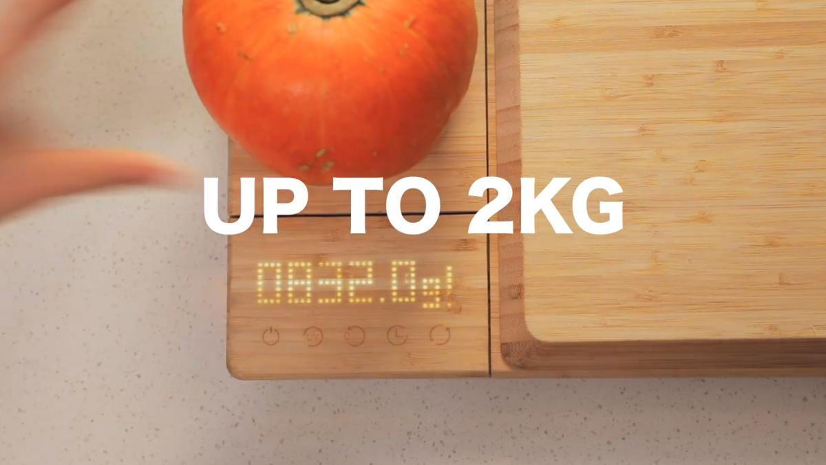 Meet the Aurora Nutrio, a Smart Cutting Board With Built-In Food Sensor