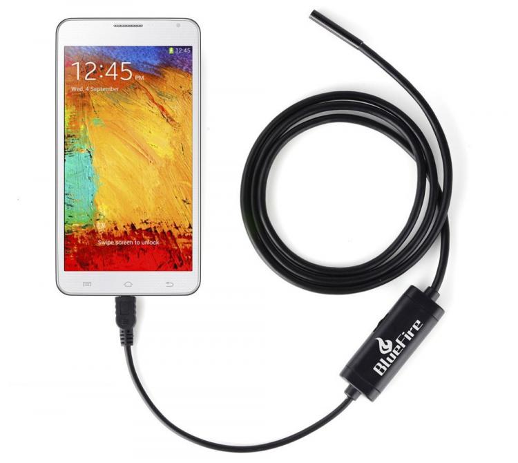 How to use USB Android phone ENDOSCOPE to get items drop down a drain 