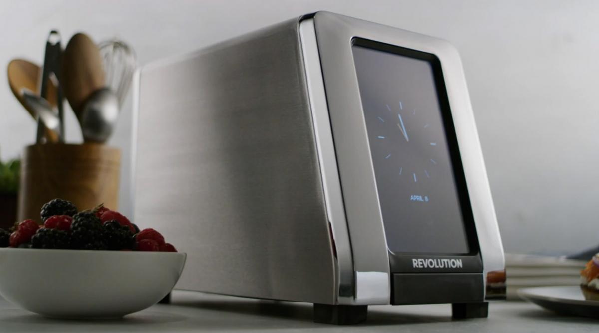 Smart Toaster With a Built-In Touchscreen - Futuristic Modern Toaster with digital display