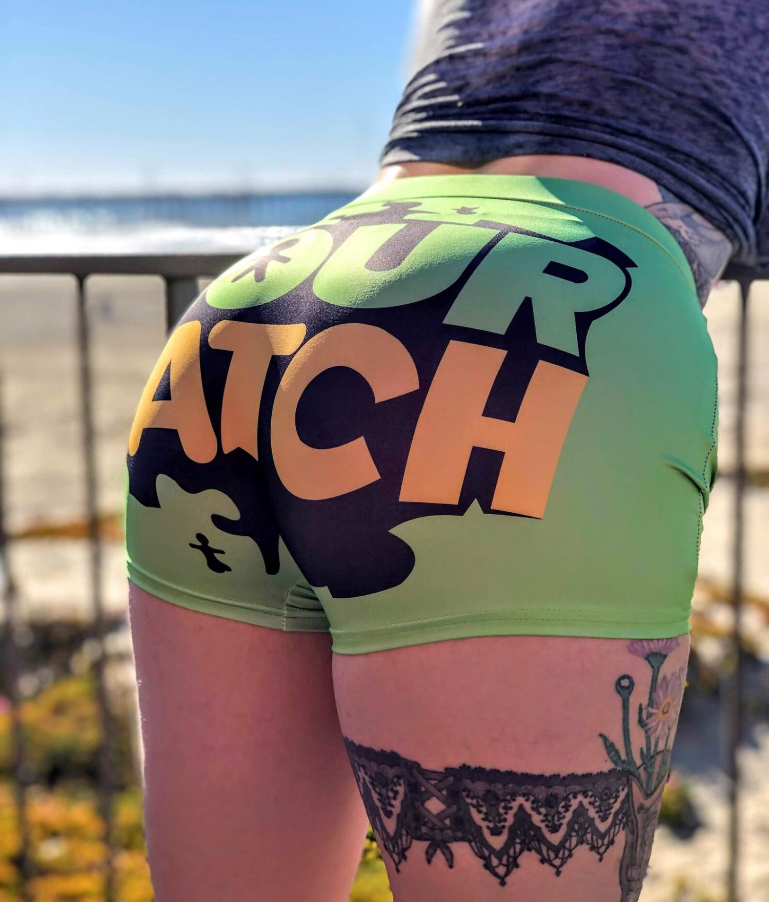 Snack Booty Shorts -Sour Patch stretchy shorts