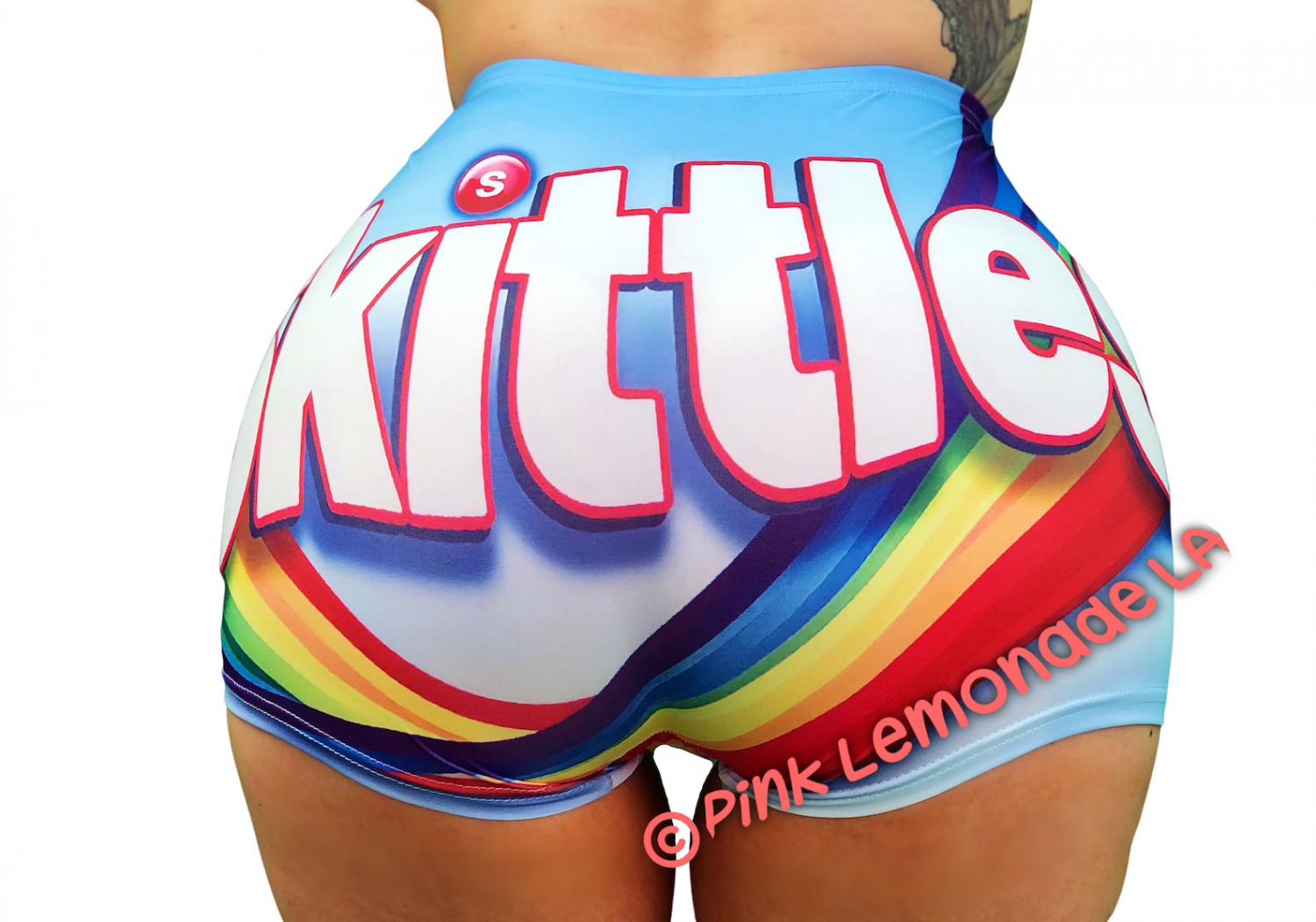 Snack Booty Shorts - Skittles stretchy shorts