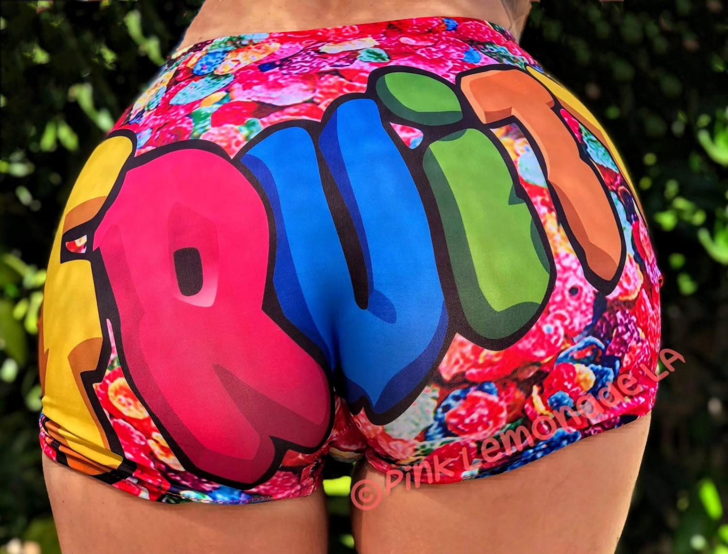 Snack Booty Shorts - Fruit candy stretchy shorts